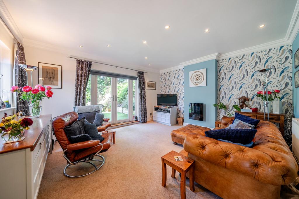 Living room, fireplace