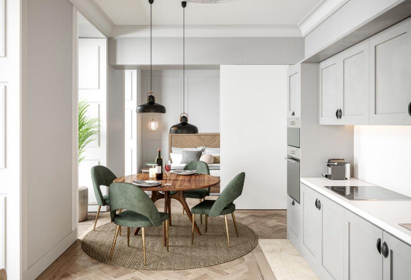 Open-plan living area, open plan living