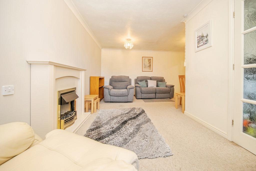 Living room, fireplace
