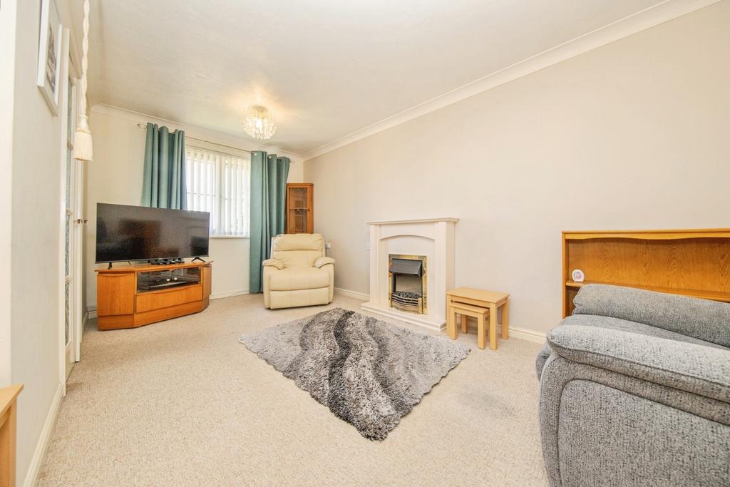 Living room, fireplace