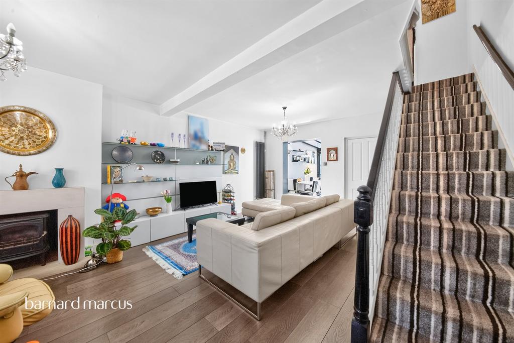 Living room, fireplace