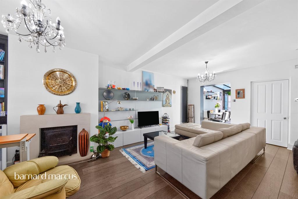 Living room, fireplace