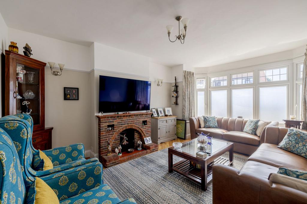 Living room, fireplace