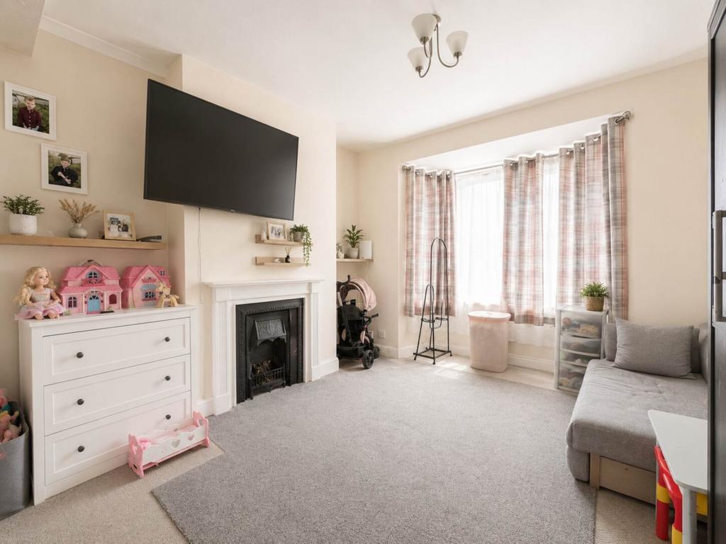 Living room, fireplace