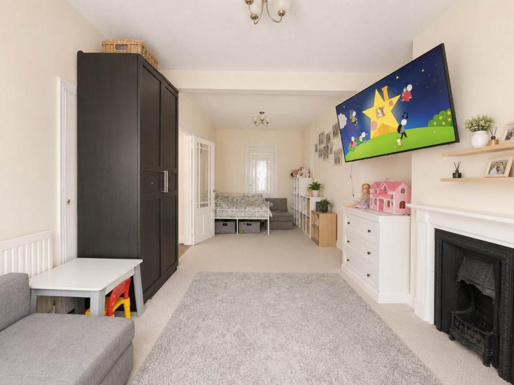 Living room, fireplace