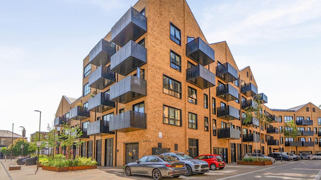 Apartment building facade, block of apartments