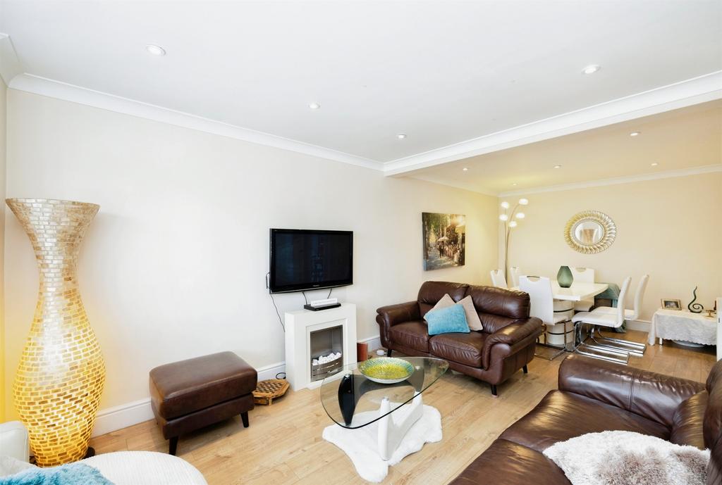 Living room, fireplace