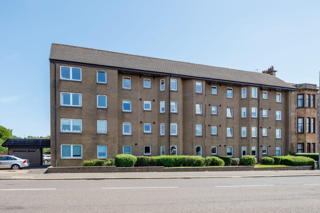 Apartment building facade, block of apartments