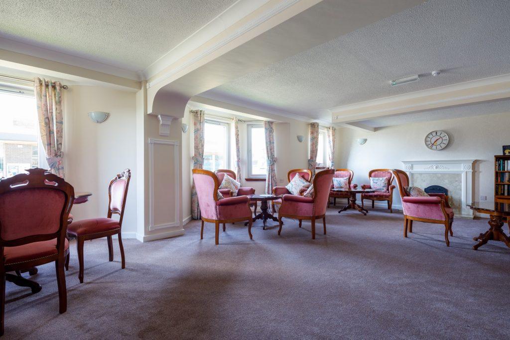 Reception room, fireplace