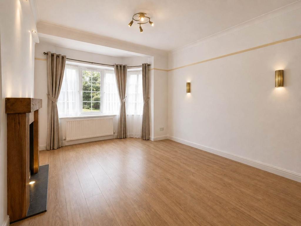 Living room, fireplace