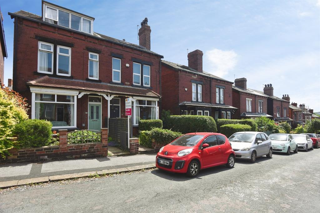 Terraced house exterior, parking