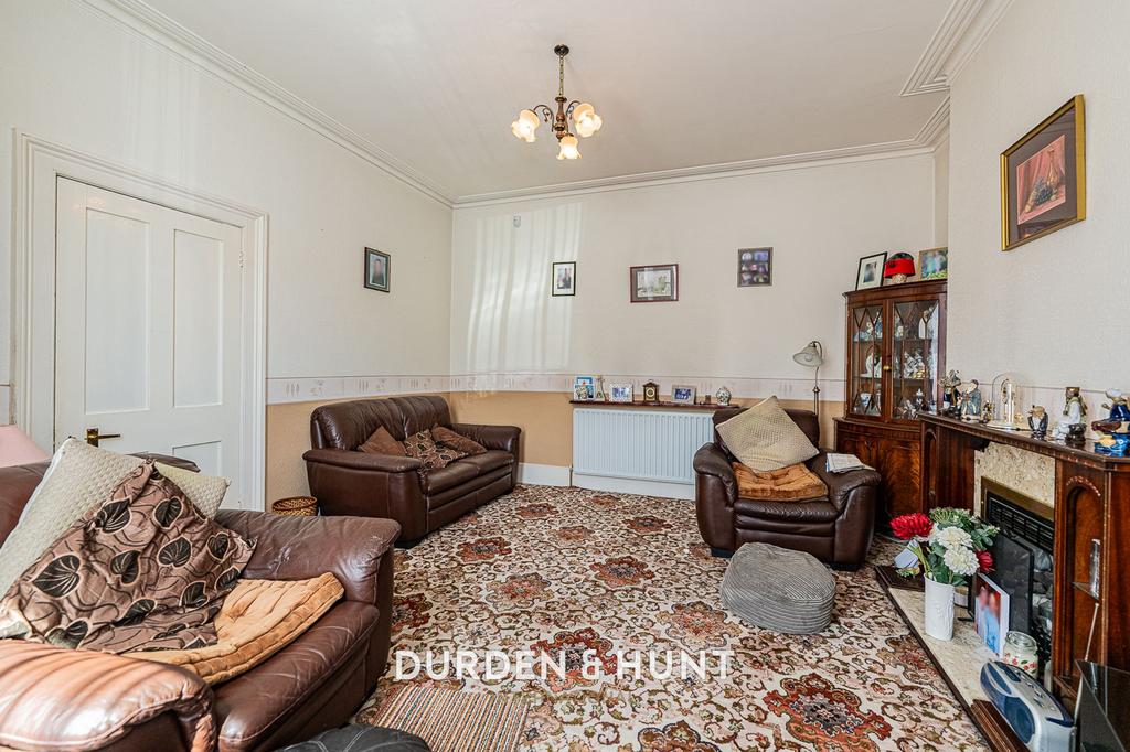 Living room, fireplace