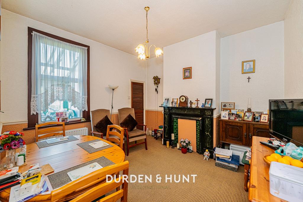 Living room, fireplace