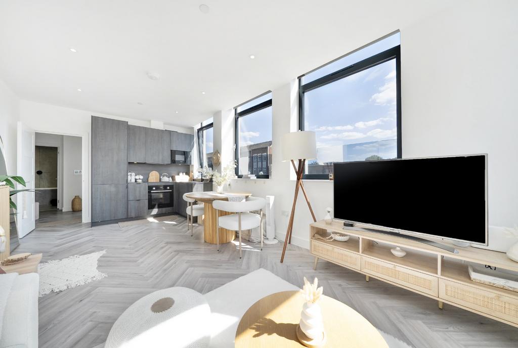 Open-plan living area, open plan living