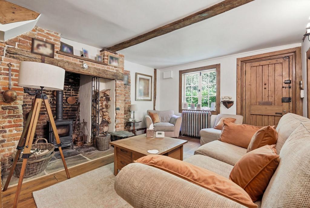 Living room, fireplace