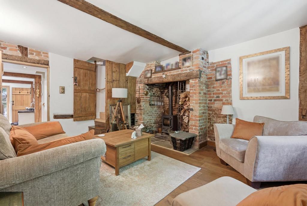 Living room, fireplace