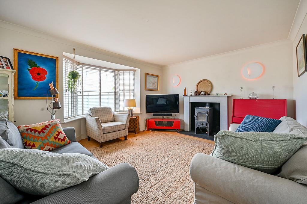 Living room, fireplace