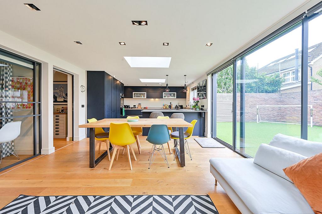 Open-plan living area, open plan living