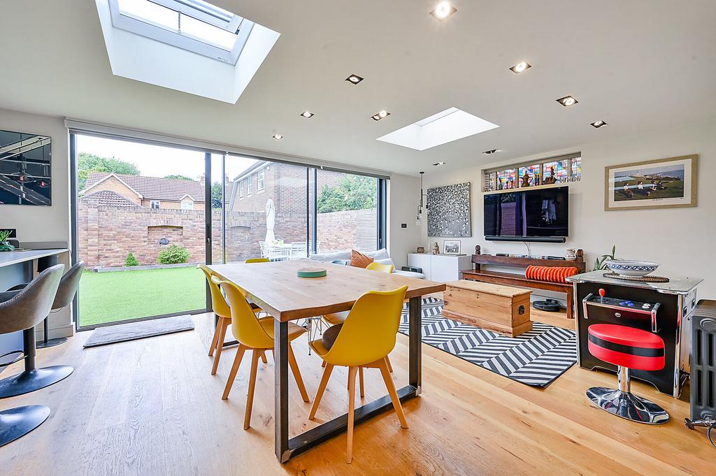 Open-plan living area, open plan living