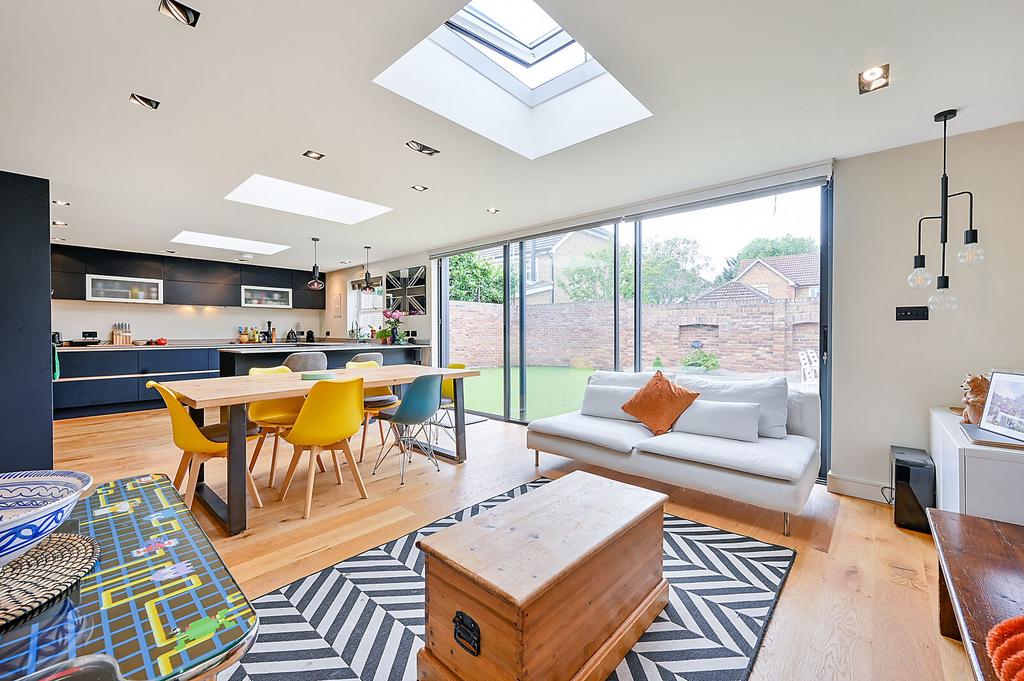 Open-plan living area, open plan living
