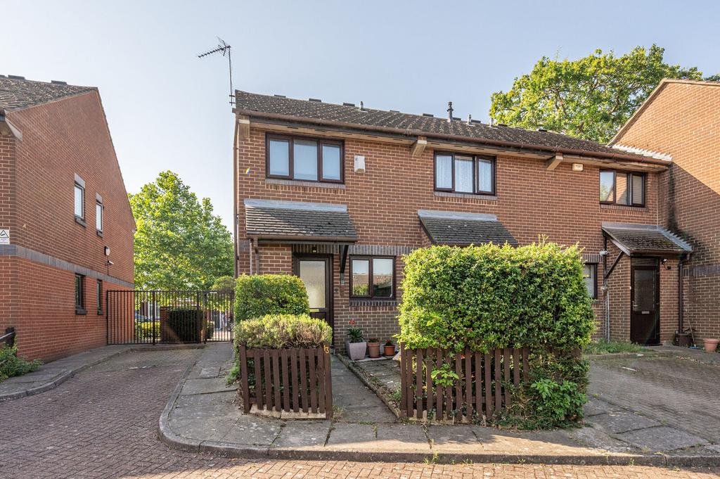 Semi-detached house exterior, driveway
