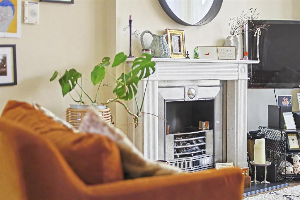 Living room, fireplace
