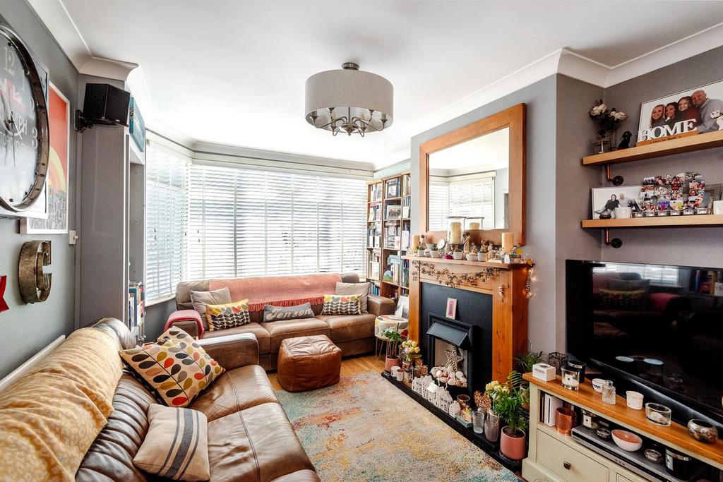 Living room, fireplace