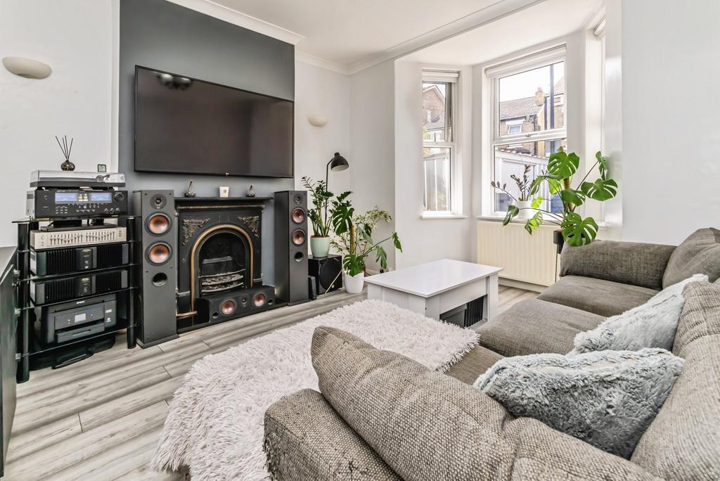 Living room, fireplace