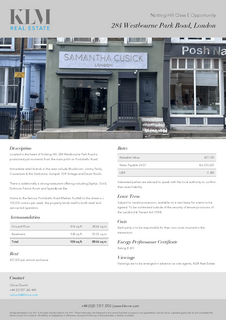 Retail property (high street) to rent, 284 Westbourne Park Rd London W11 1EH