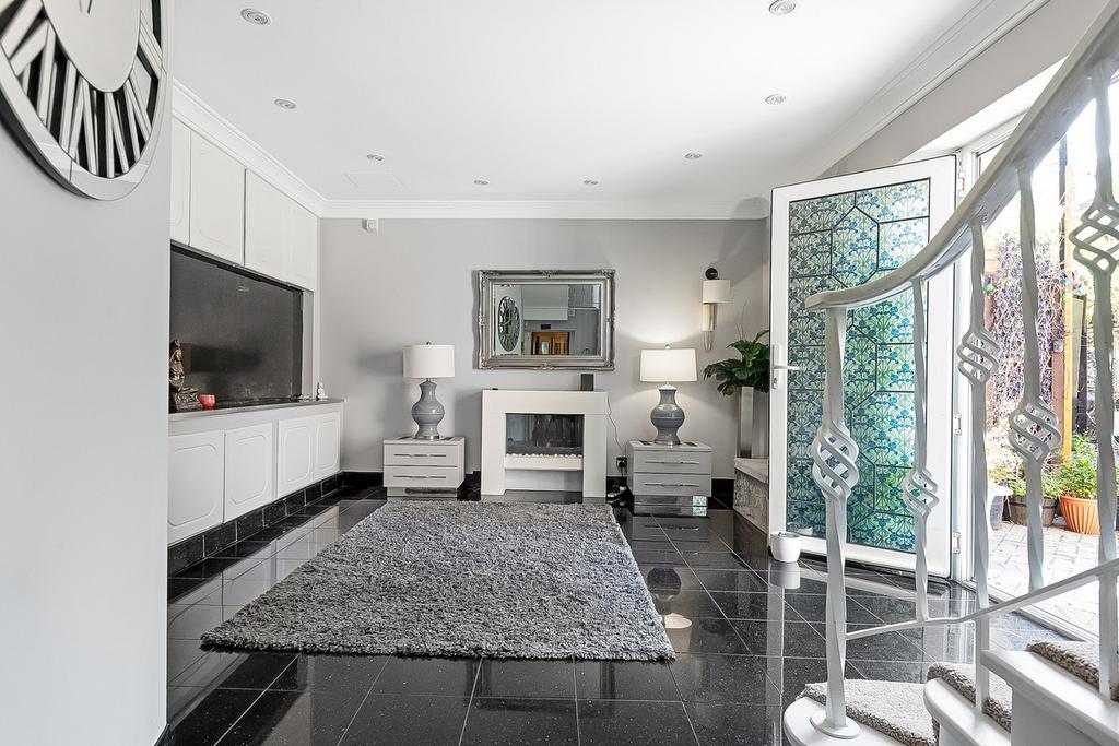 Living room, fireplace