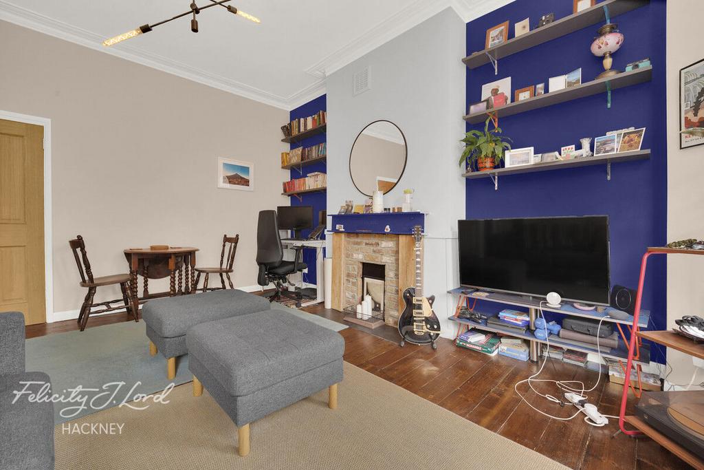 Living room, fireplace