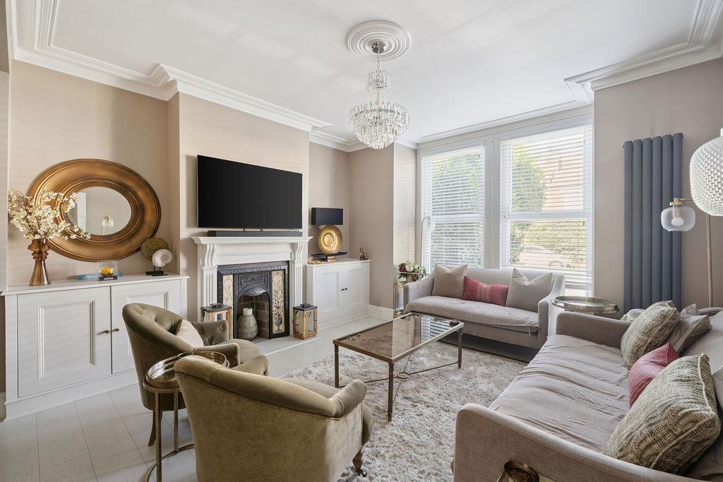 Living room, fireplace