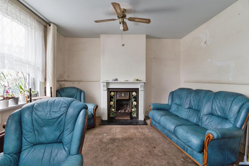 Living room, fireplace