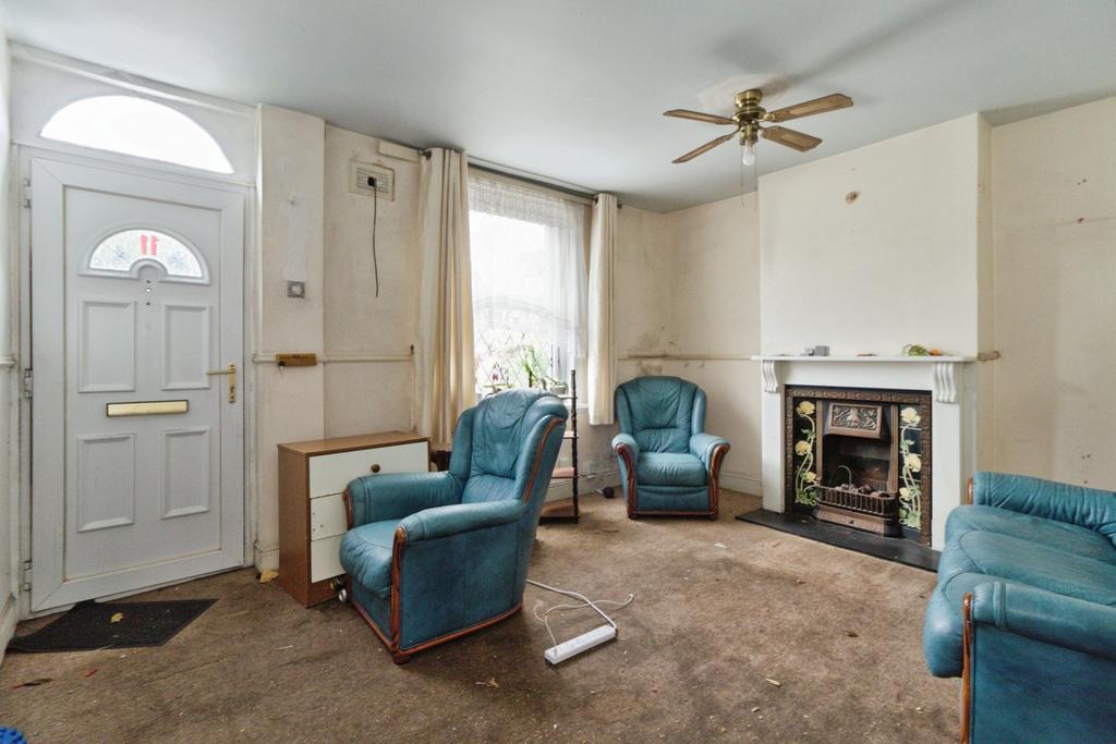 Living room, fireplace