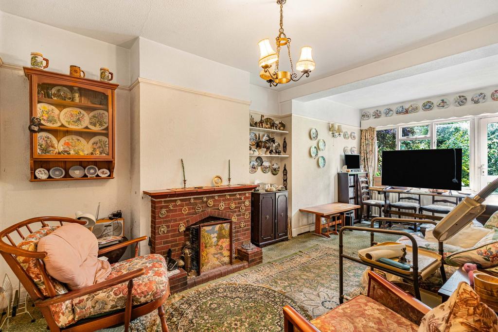 Living room, fireplace