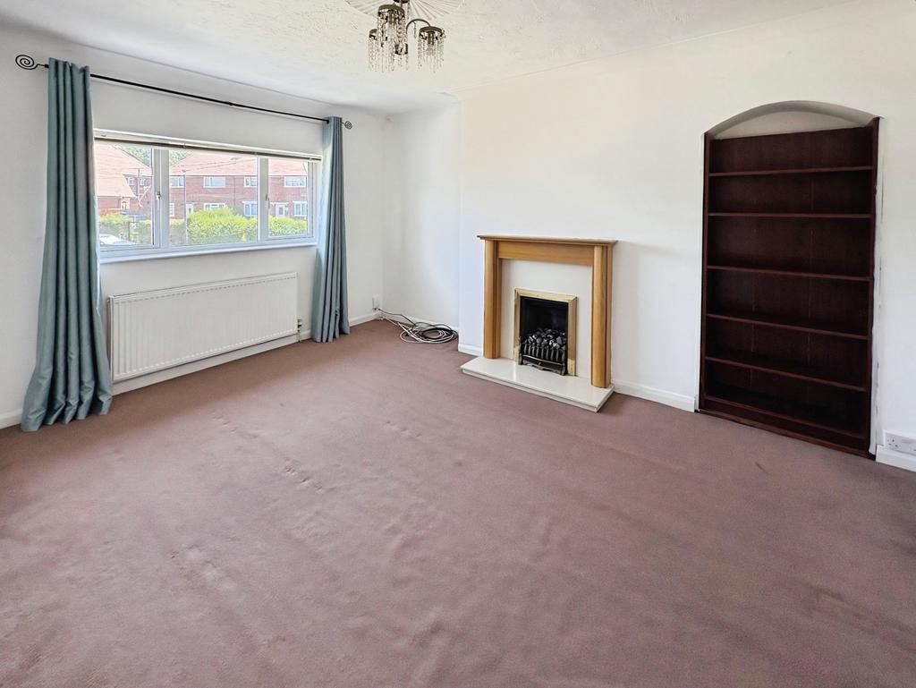 Living room, fireplace