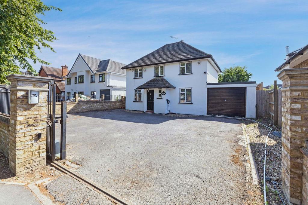 Detached house exterior, driveway, garage