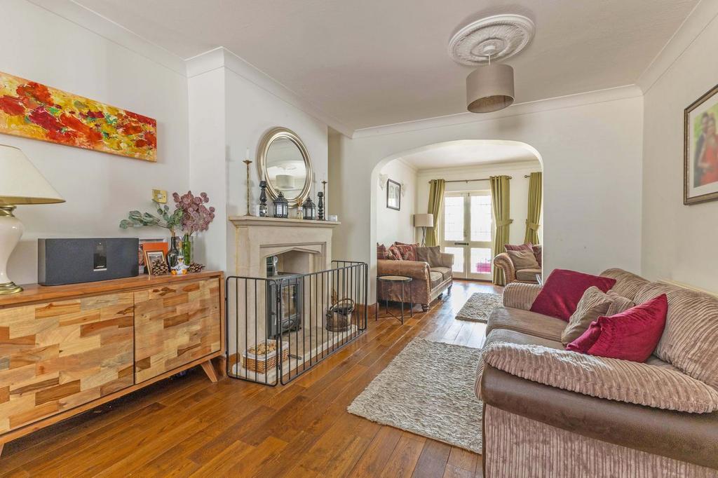 Living room, fireplace