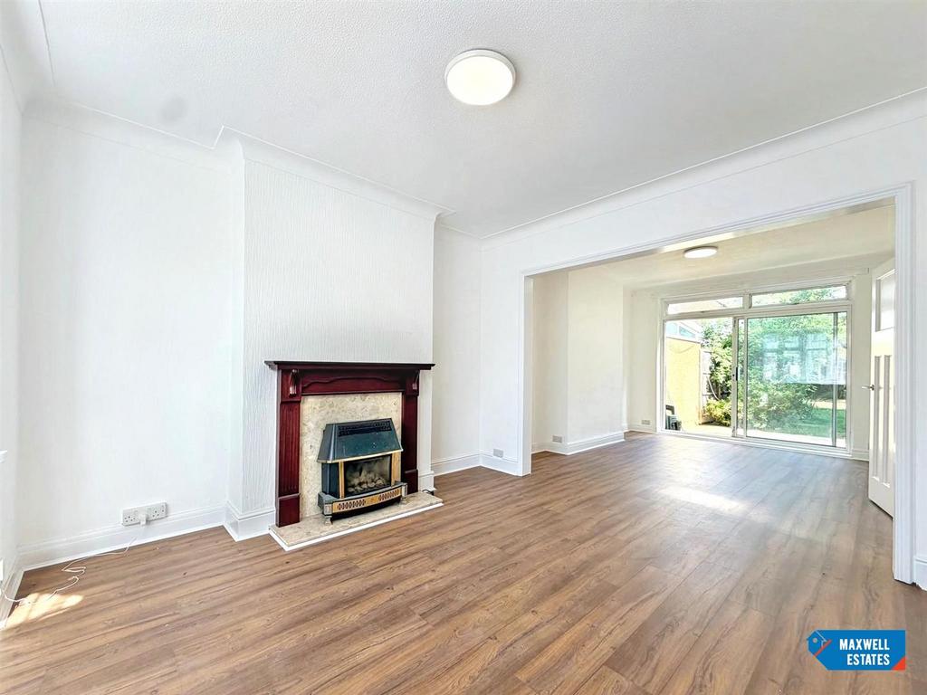 Living room, fireplace