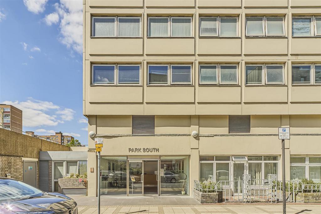 Apartment building facade, block of apartments