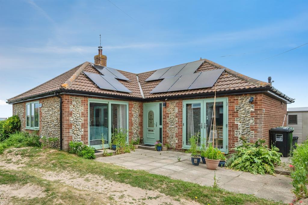 House exterior, solar panels