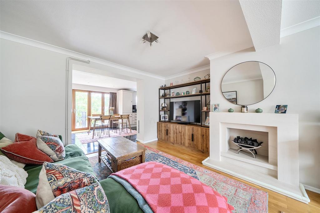 Living room, fireplace