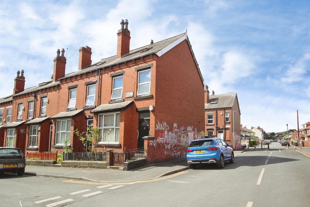 Terraced house exterior, parking