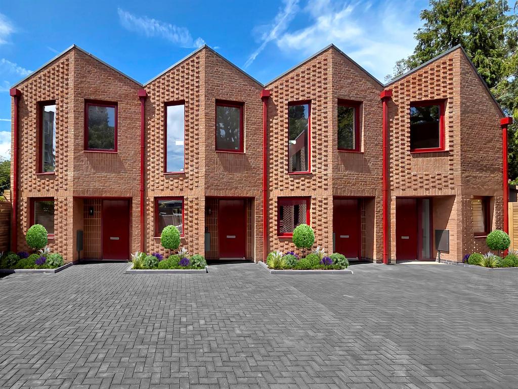 Terraced house exterior, parking