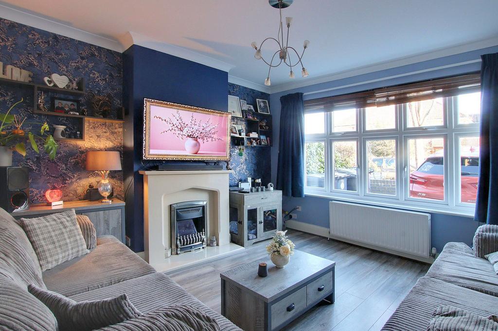 Living room, fireplace
