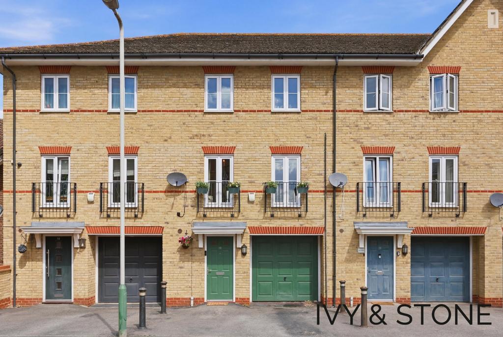 Townhouse exterior, garage
