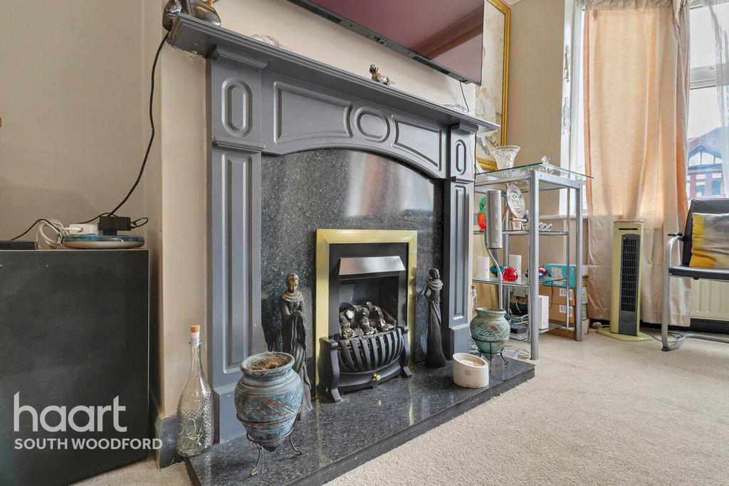 Living room, fireplace