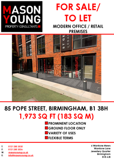 Retail property (high street) to rent, 85 Pope St Birmingham B1 3BH