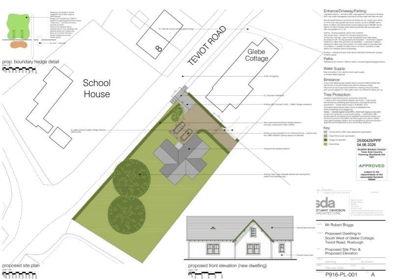Plot South West of Glebe Cottage,, Teviot Road,, Roxburgh, Kelso TD5 8NE - View 2