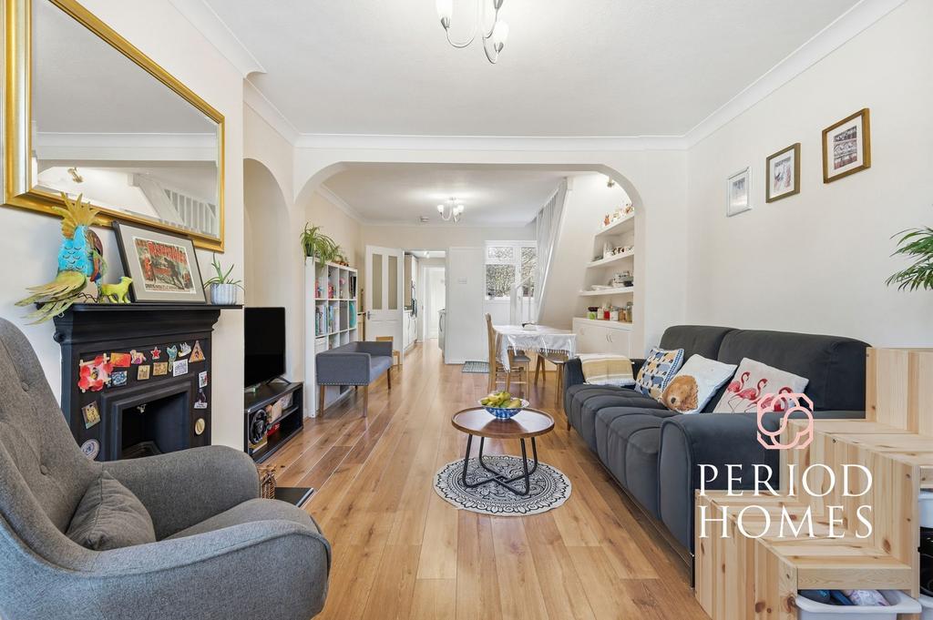 Living room, fireplace
